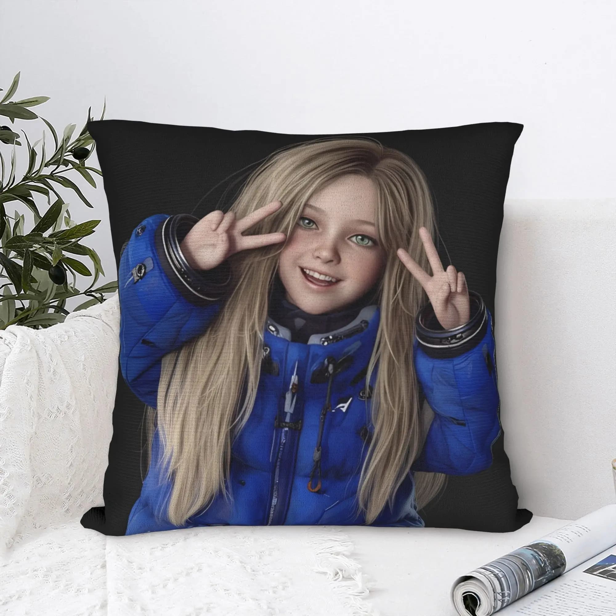Pillow Case Diana is so Cute Graphic Pillow Cover For Living Room Sofa Cute Funny Pillowcases