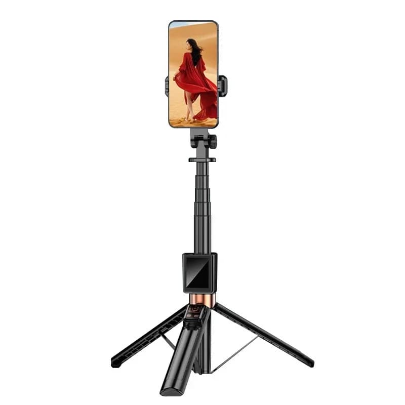 Supporto per selfie stick con proiezione dello schermo, treppiede, staffa speciale per fotocamera posteriore, accessorio fotografico wireless Bluetooth