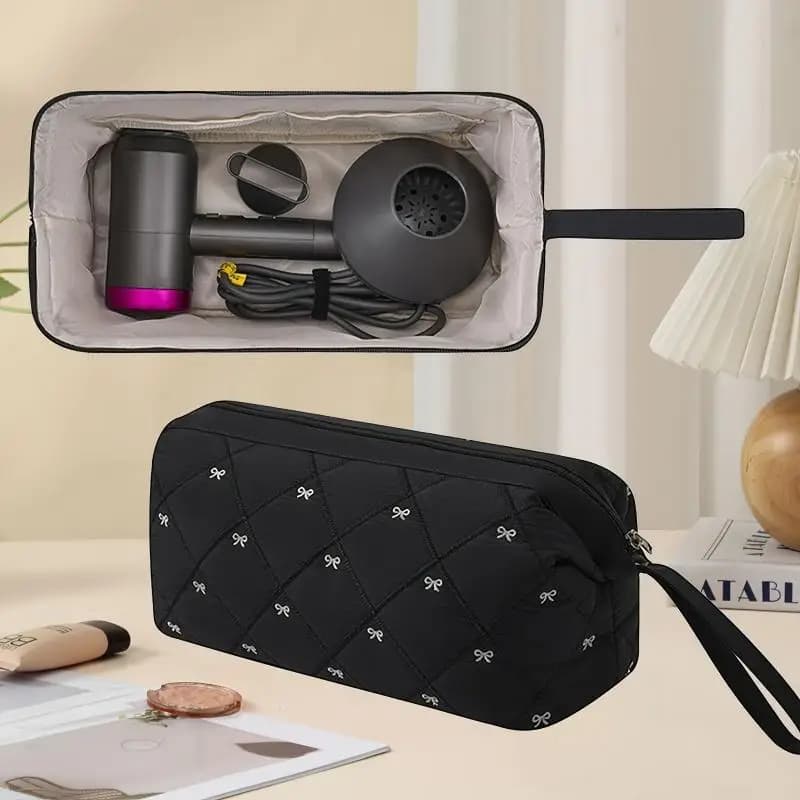 Borsa portaoggetti multifunzionale per asciugacapelli, organizer da viaggio per ferro arricciacapelli, borsa da toilette portatile per accessori e strumenti per lo styling dei capelli