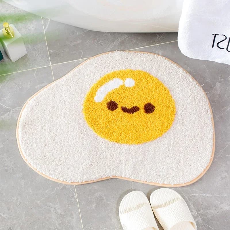 VIKAMA Creativo Uovo Tappetino da bagno Tappetino antiscivolo Assorbente d'acqua Tappetino da doccia Morbido Camera da letto per bambini Tappeto Decorazione della casa