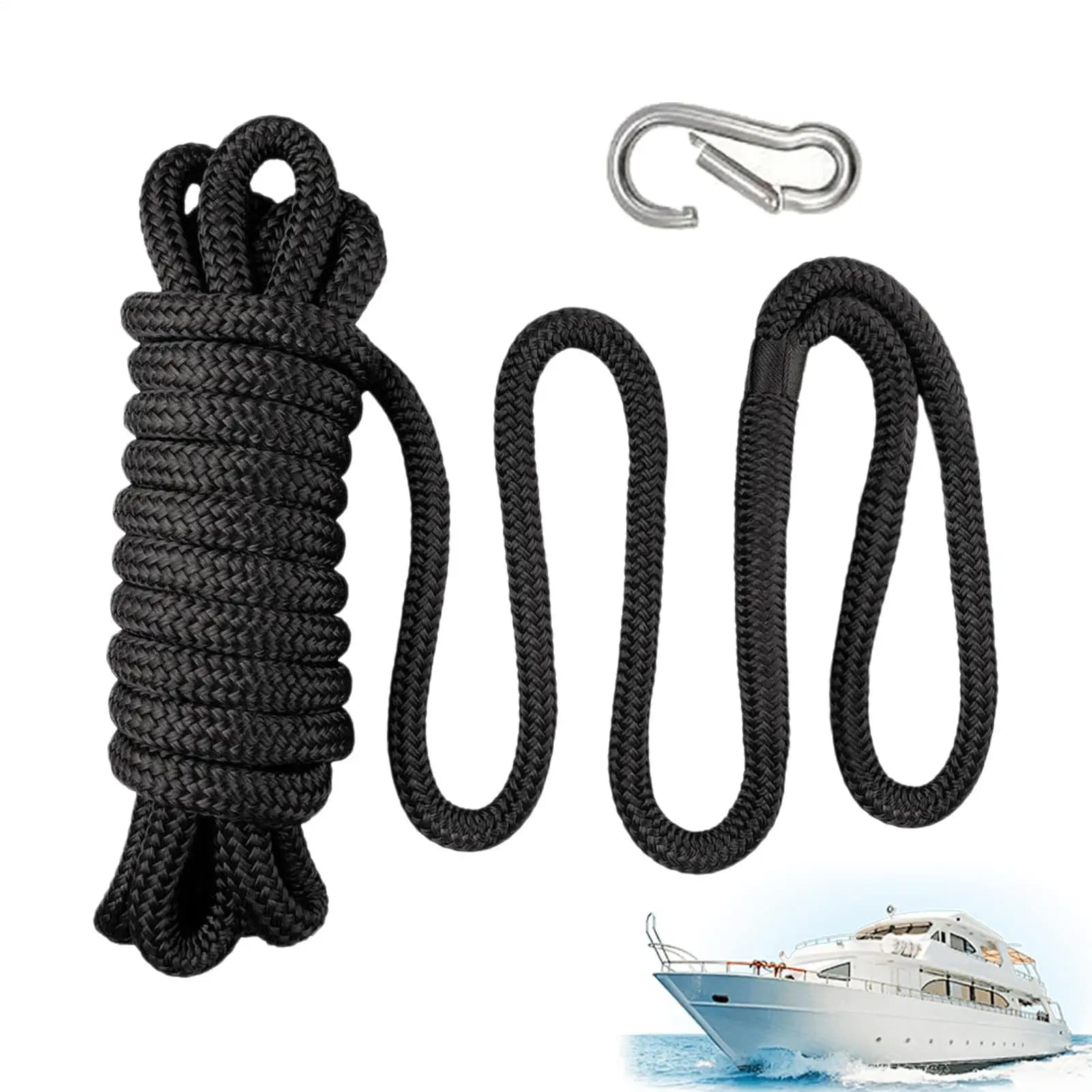 Corde di ancoraggio in nylon per esterni Linee di traino per barche Cavo in nylon resistente per ormeggio Ancoraggio per yacht a vela Marine
