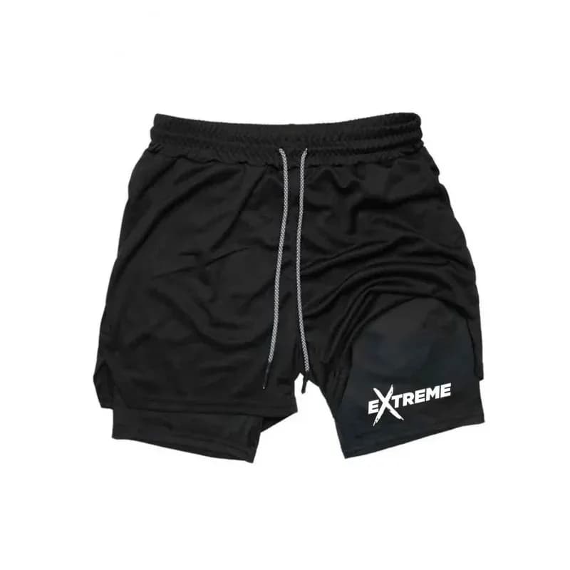 Athletic Breathable Stylish Workout Running 2-in-1 Shorts for Men Fashion Summer Casual with Pockets Moisture Absorbing Cycling