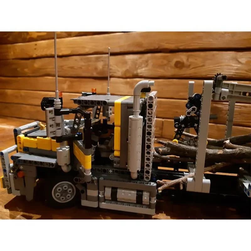 New MOC-90622 Forest Logging Transporter Building Blocks Model2217PartsMOC Creative Boys Kids Birthday Building Blocks Toy Gift