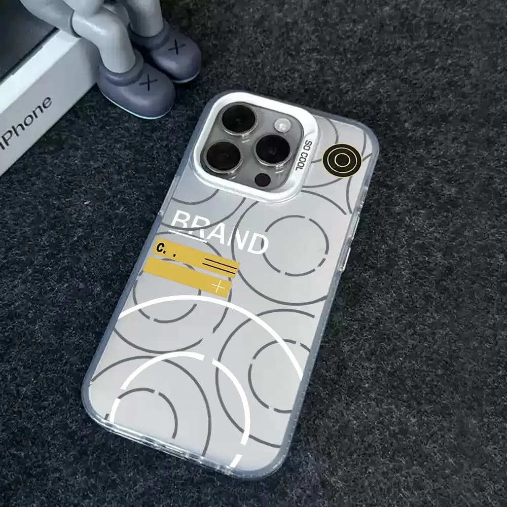 Hot Matte Fashion Luxury S-Stone-S Phone Case For lMDColor Silver Shell For lPhone 17 16 e 15 14 13 12 11 Pro Max Plus
