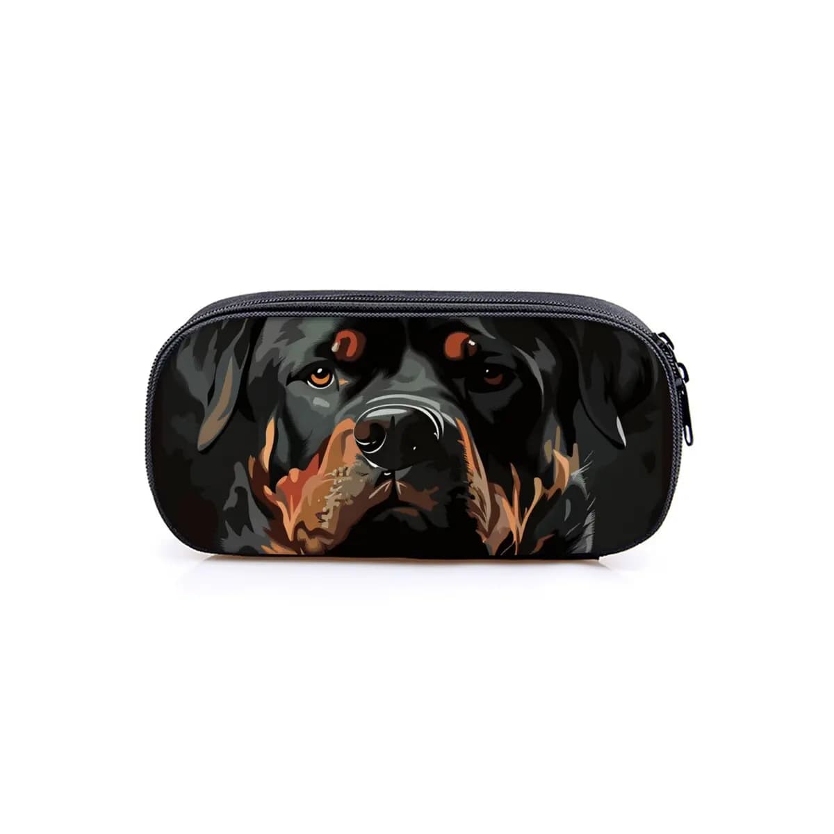Astuccio a strati con stampa cane Rottweiler, di alta qualità, con design 2D piatto, il miglior regalo per ragazzi/ragazze, forniture scolastiche