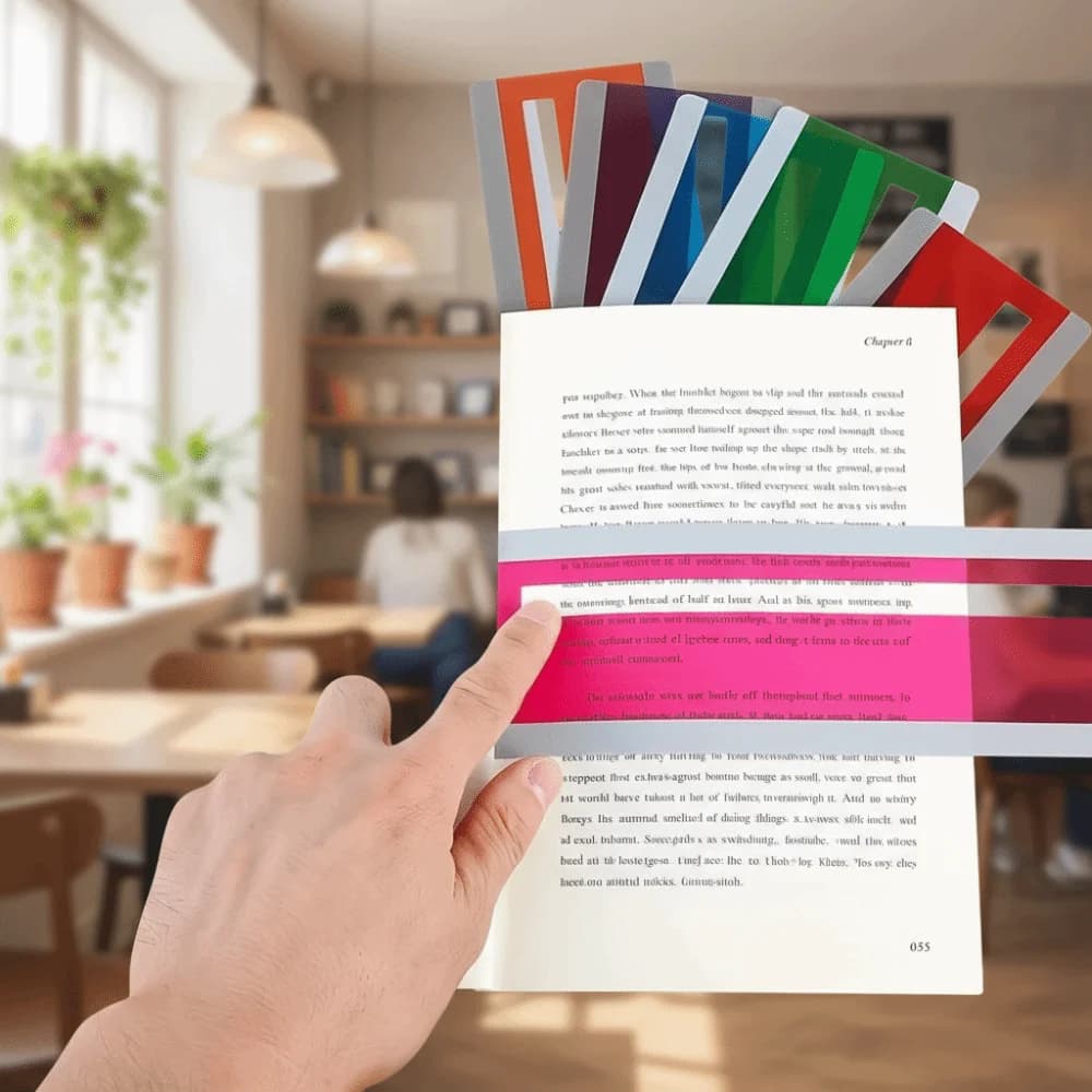 Strisce di lettura in plastica PET per dislessici, materiale scolastico, strisce per la lettura, evidenziatori, sovrapposizioni colorate, segnalibri