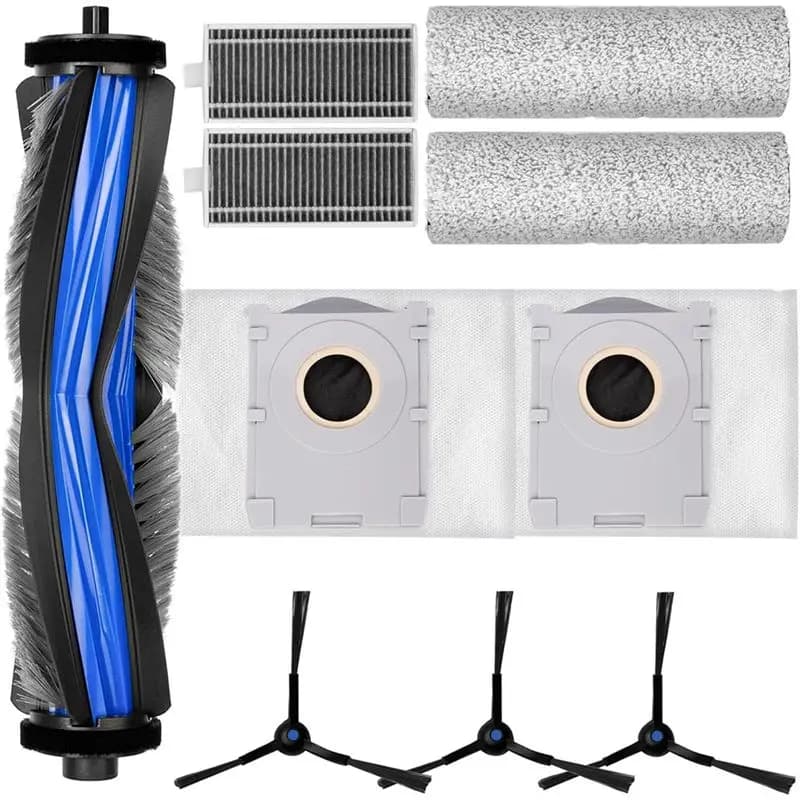 Spazzola principale ABFA, filtri HEPA, sacchetti per la polvere, spazzole laterali per aspirapolvere ECOVACS DEEBOT X8 PRO Omni, 10 pezzi di ricambio