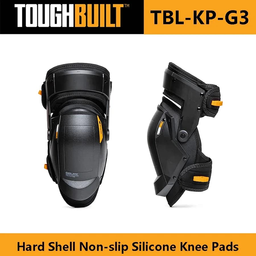 TOUGHBUILT TBL-KP-G3 Ginocchiere per stabilizzazione del supporto della coscia Ginocchiere in silicone antiscivolo monocolore Strumento di protezione del ginocchio regolabile