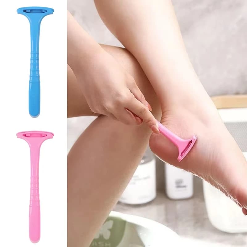 Raschietto per Calli del Tallone con Manico, Rimuovi Pelle Morta, Strumento Professionale Portatile in Plastica per Pedicure e Cura dei Piedi