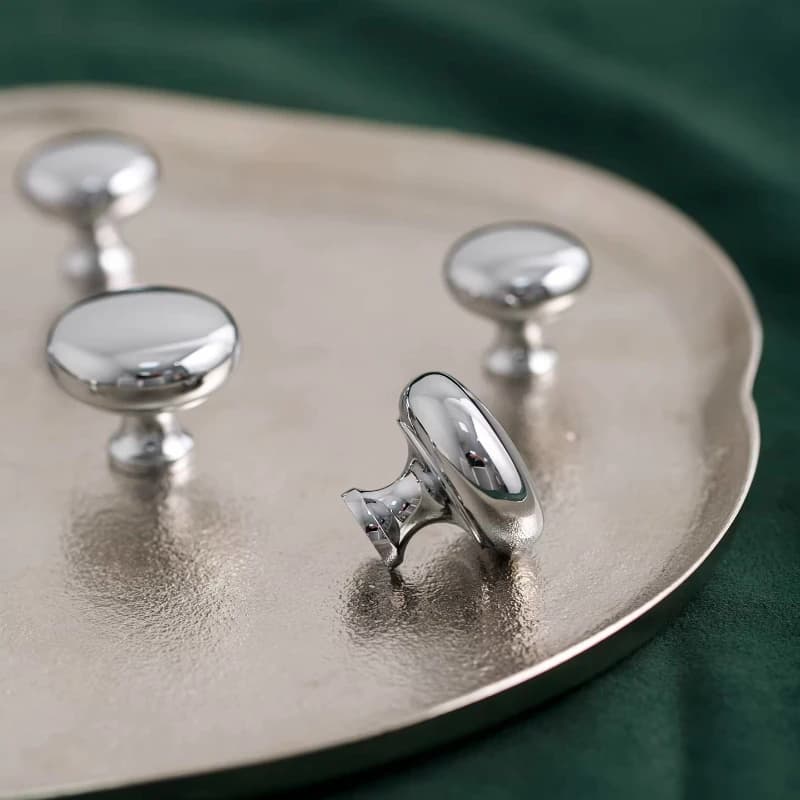 Maniglia per Mobili in Ottone Puro a Forma di Fungo, Stile Lusso Minimalista, Piccola, per Ante di Armadi, Cassetti, Guardaroba e Scarpiera, Stile Antico