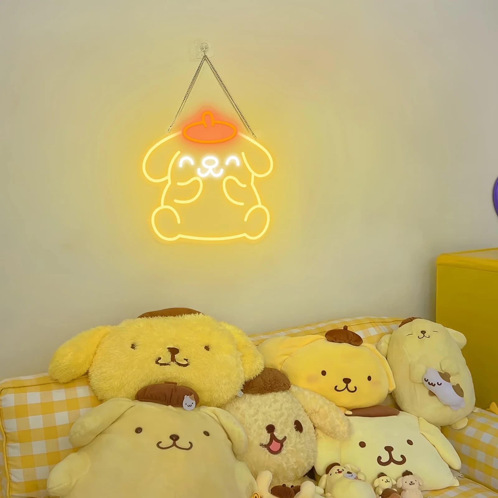 Insegna LED Neon a Forma di Cane con Aureola d'Angelo per Decorazione Camera da Letto, Luce Notturna Kawaii, Regalo che Crea un'Atmosfera Accogliente e Dolce
