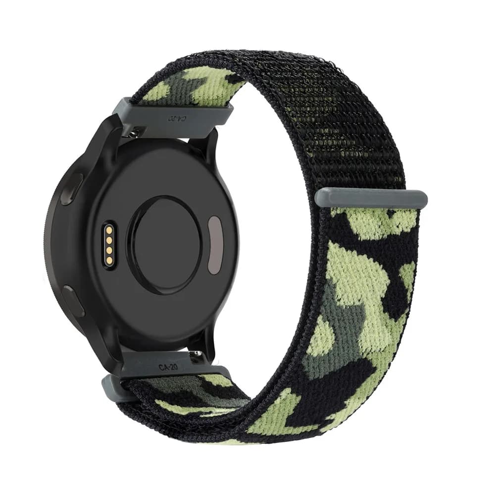 Fasce mimetiche per Garmin Venu/Venu 2 Plus/Venu Sq/Venu Sq Music/Venu Sq 2/Venu Sq 2 Music Band, cinturino in nylon velcro