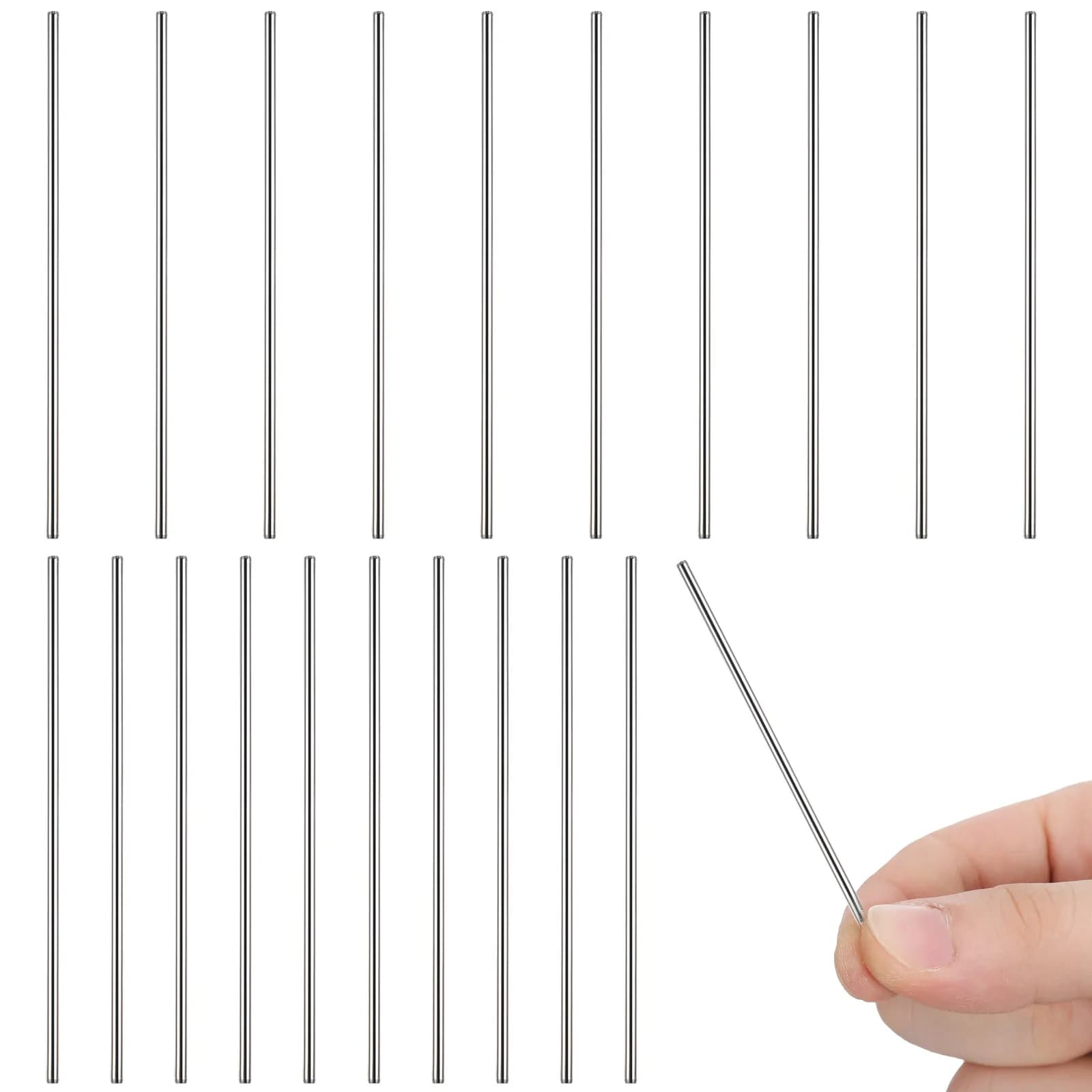 20Pcs Round Metal Blocking Pins Knitting Rod Stainless Steel Crochet Board Pegs Fixed Accessories Kit Craft Tool Supplies
