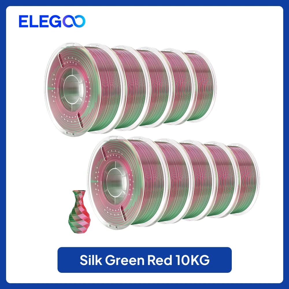 PLA Silk Filament 5 kg/10 kg 1,75 mm, 3D printer filament 1 kg Silver Gold Suitable for most FDM 3D printers