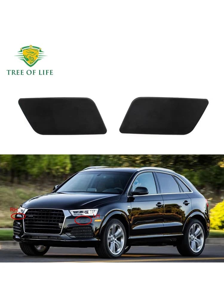 Per Audi Q3 2016 2017 2018 Nuovo Paraurti Anteriore Faro Rondella Tappo di Copertura Faro Jet Spray Cap LH & RH