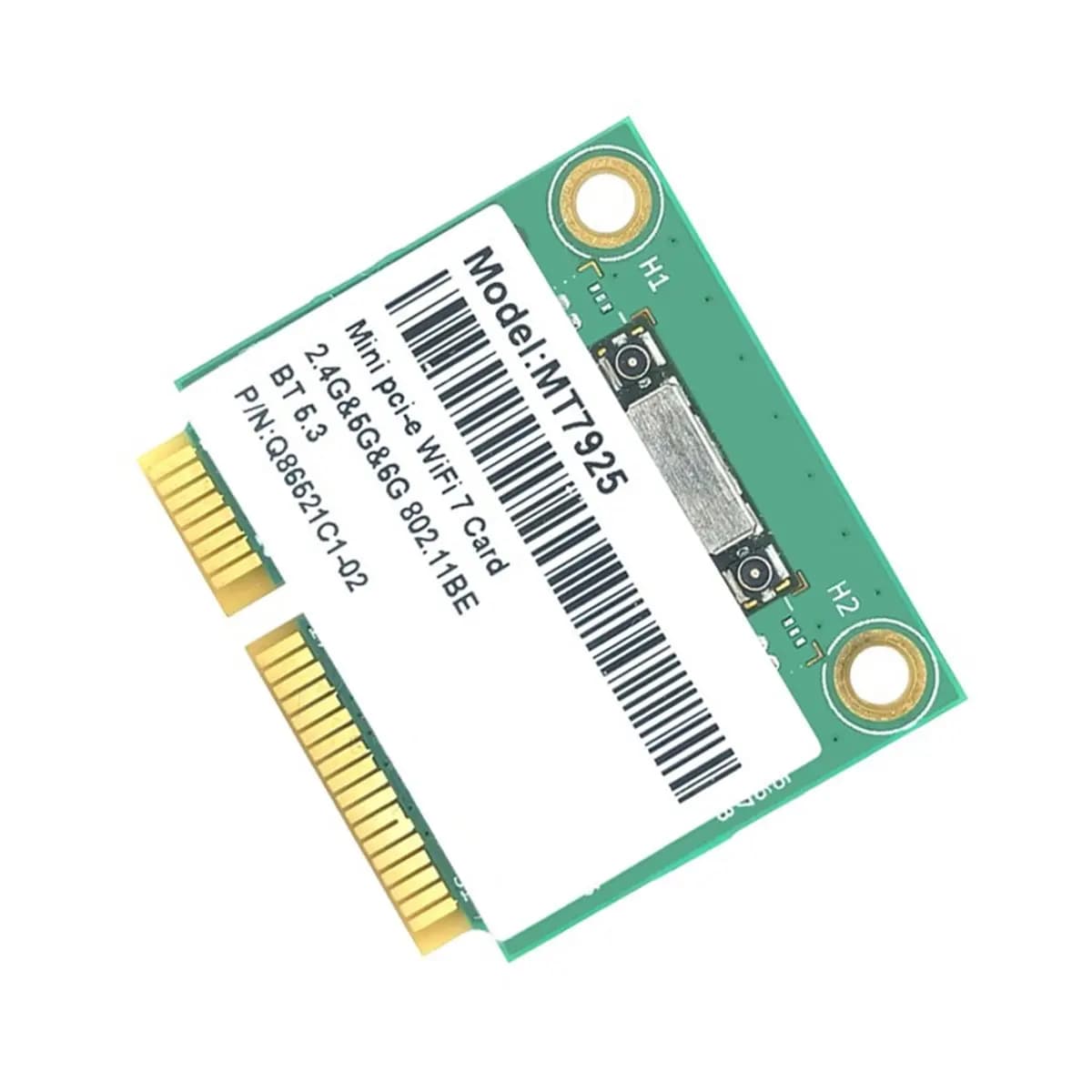 Scheda di Rete WiFi7 A46U MT7925 5400Mbps Bluetooth 5.3 Tri-Band 2.4G/5G/6G, Scheda WiFi Wireless MINI PCIE con Antenna e Deflettore