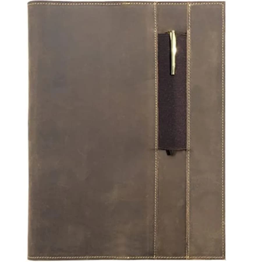 Leather Refillable Journal Cover for Moleskine Cahier XL 19x25 cm Rustic Handmade Leather Notebook Cover for Men, Women, Travel