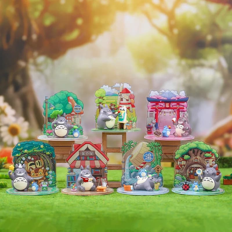 Hayao Miyazaki Whispering Valley Elf Blind Box Giocattolo creativo alla moda Anime Ornamenti per il desktop Figurina da collezione dal design popolare