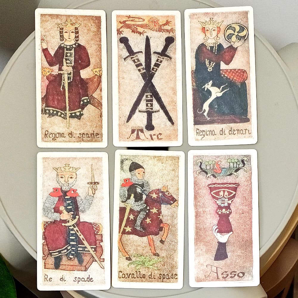 La Corte dei Tarocchi 11*5.5cm Mazzo da 78 Carte Stile Italiano Dipinto a Mano