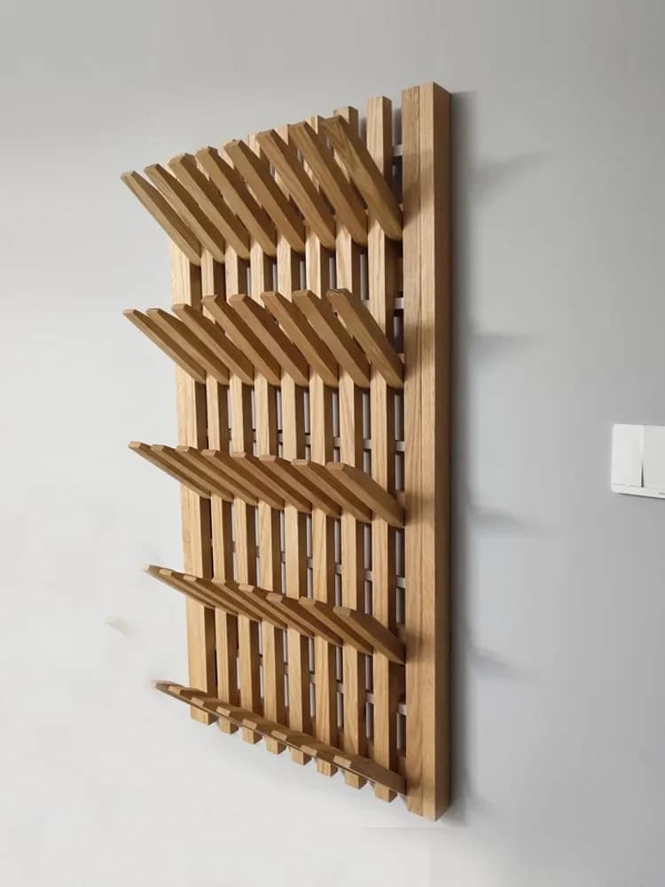 Grande appendiabiti da parete in legno per camerini, stile nordico, per appendere vestiti, scaffali per armadi, mobili di lusso per la casa
