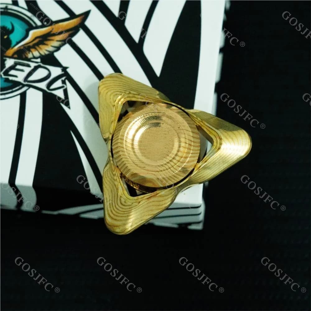 CAINIAO EDC Mokume Fidget Spinner Sensazione della mano Giroscopio con punta delle dita Giocattolo antistress Giocattoli agitati per adulti