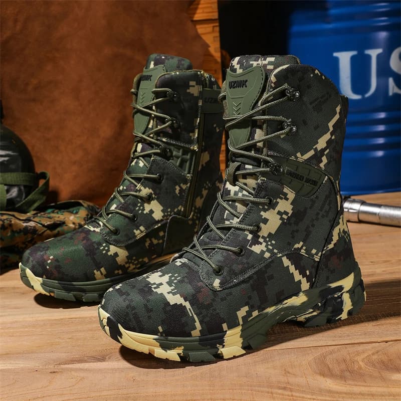 Scarpe da Trekking Uomo Nuovi Arrivi 2026, Stivali da Montagna Camouflage Outdoor, Scarpe da Caccia Taglie Forti, Stivali da Trekking con Suola in Gomma