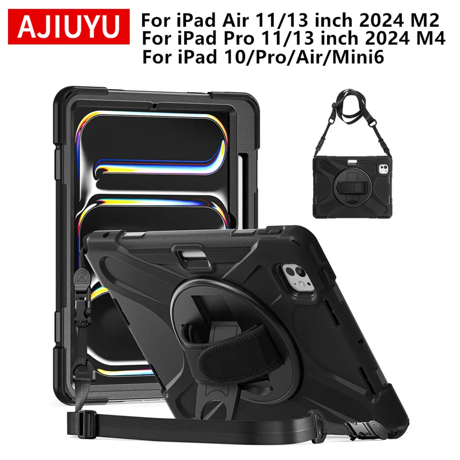 Custodia per iPad Air Pro 11 13 pollici 2024 M2 M4 Funda per iPad Air 5 4th Mini 6 Pro 11 12.9 custodia antiurto per bambini con portamatite