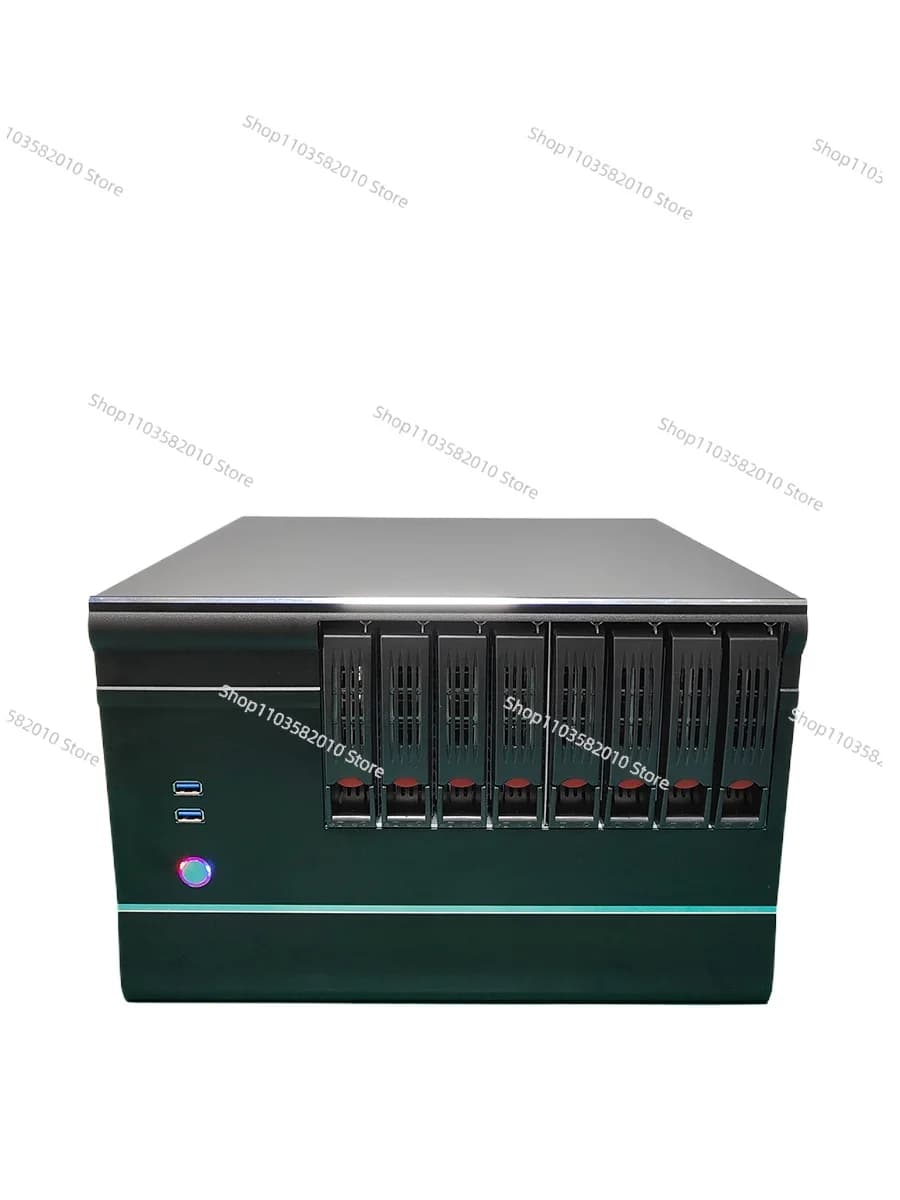 8 dischi nas chassis matx scheda principale spina scheda grafica ad altezza intera usb3.0 silenzioso milioni tramite server di archiviazione cloud aziendale