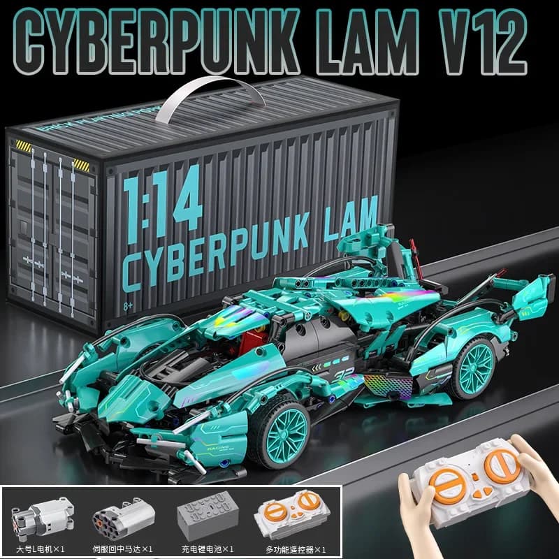 1:14 Blocchi tecnici RC Auto da corsa Velocità Modello di veicolo Giocattoli da costruzione Super Racers Mattoni Giocattoli per bambini Regalo