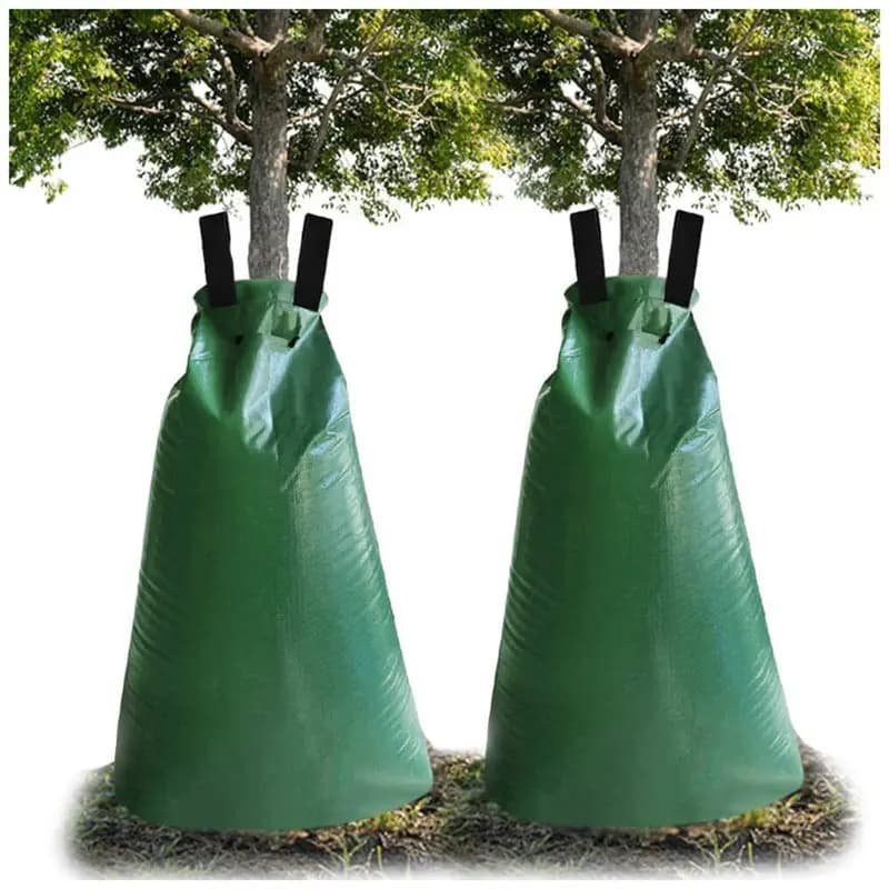 A25F-Tree Watering Bag Confezione da 2 - Sacca per irrigazione automatica con cerniera da 20 galloni - Design a rilascio lento per un'idratazione efficiente delle piante