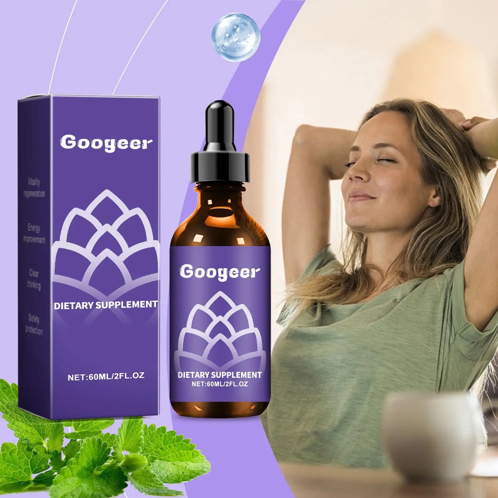 Premium daily immune support supplement with natural antioxidant energy booster for adults, vitamin C + zinc + elder,