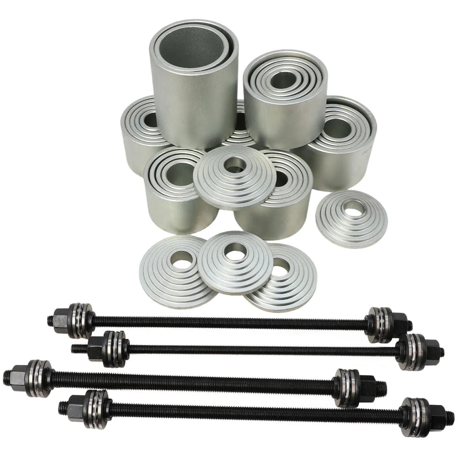 Kit Universale da 39 Pezzi per Rimozione e Installazione Boccole e Cuscinetti, Set di Utensili per Estrazione e Inserimento