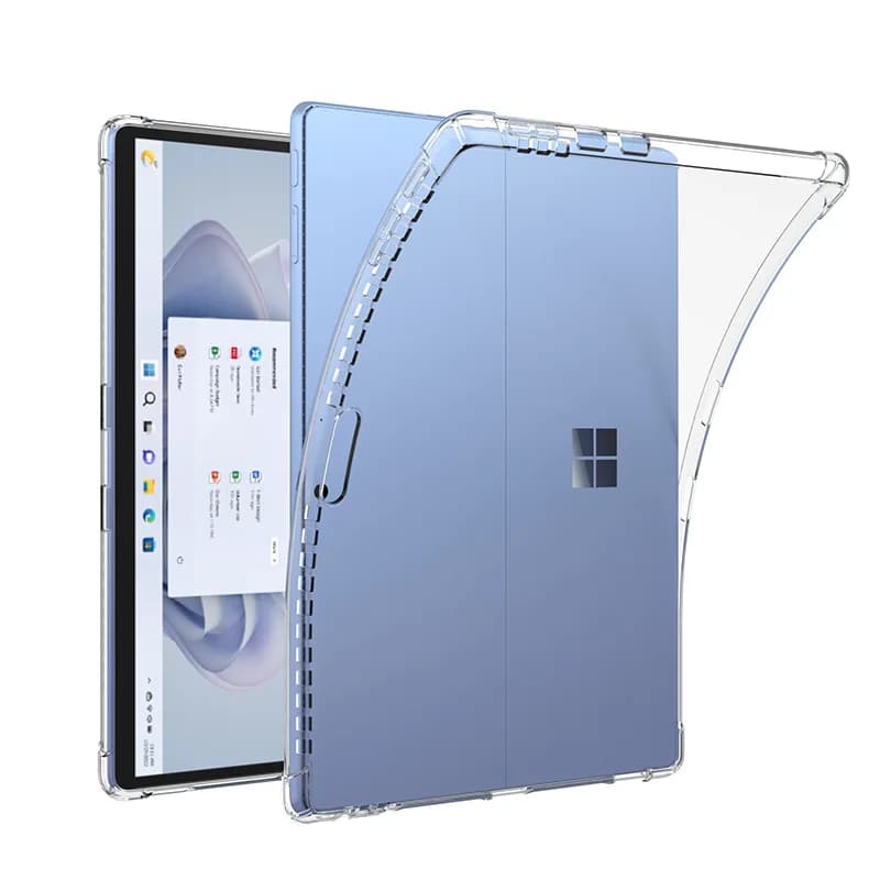 For Funda Microsoft Surface Pro 4 5 6 7 Plus 8 9 10 11 Case 12.3" 13" Tablet PC Clear TPU Back Cover with 4 Shockproof Airbags