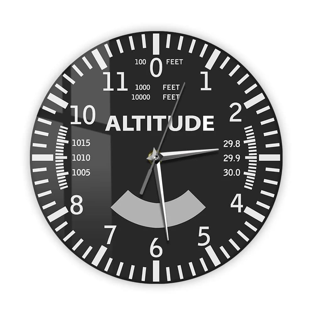 Wall clock altimeter inspired by aviation classic wall clock for living room pilots decorations for house aviator wall clock for airplane
