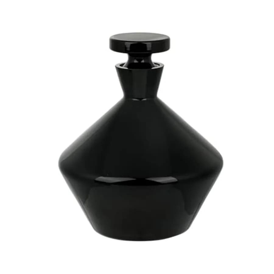 Decanter in Vetro da 49 oz per Vino e Whisky con Tappo Ermetico, Bottiglia da Bar Contemporanea per Conservazione di Bourbon, Brandy e Succhi, Elegante