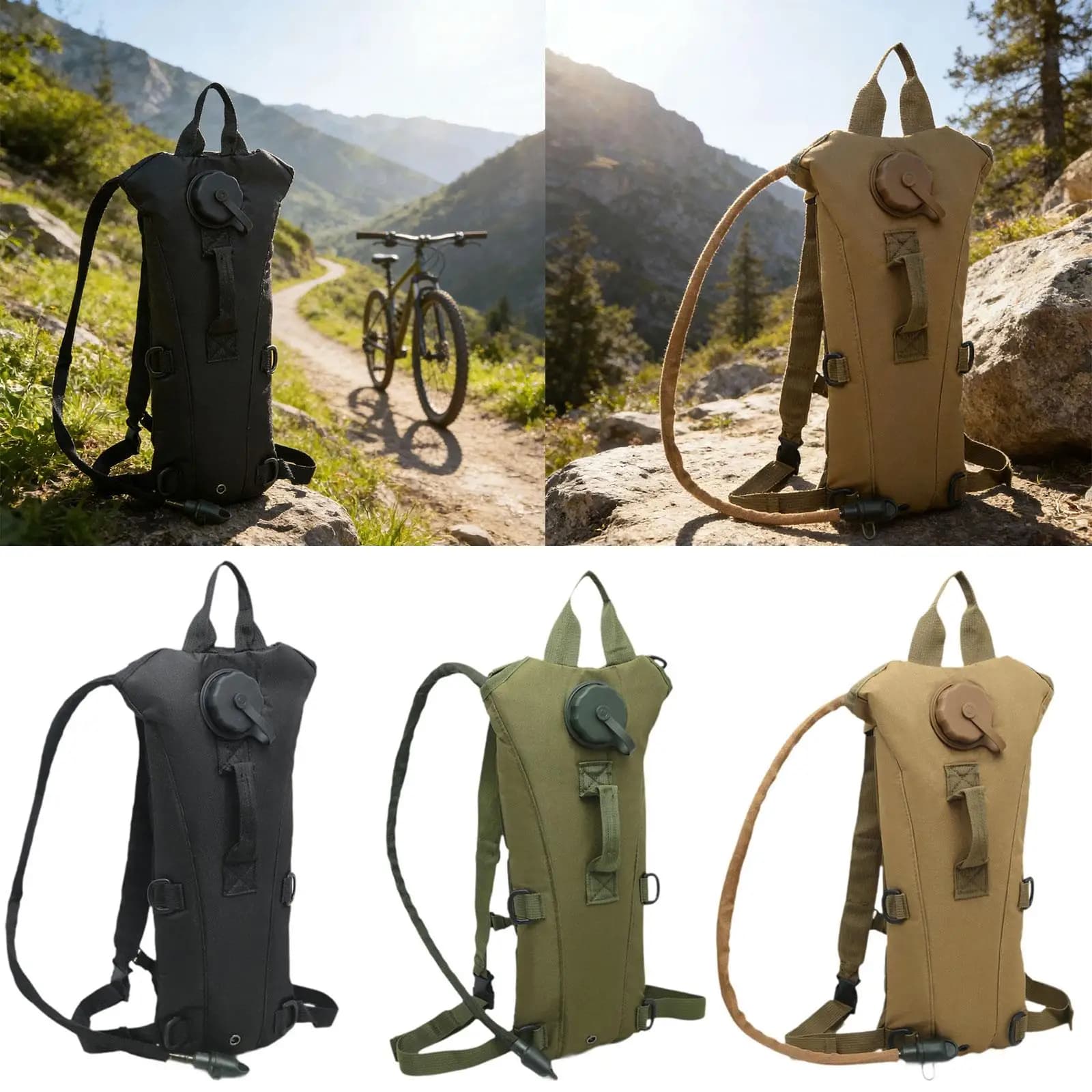 8L Hydration Pack Splashproof Multi Pocket Water Bag Backpack Unisex Adults for Mountain Climbing Racing Biking Camping
