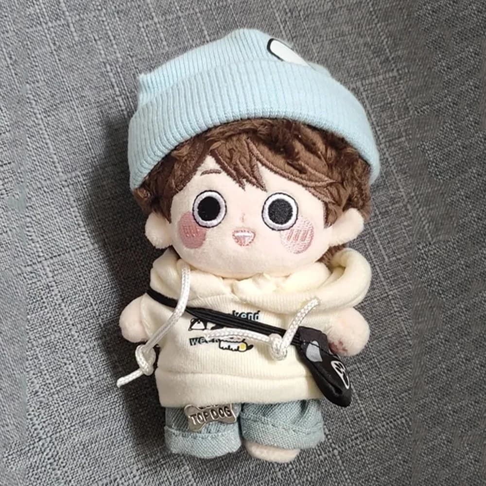1 set Dog Hoodie 10cm Cotton Clothes Puppy Set Small Bag Clothes Outfit Animal with Hat Dress Up Set Accessories