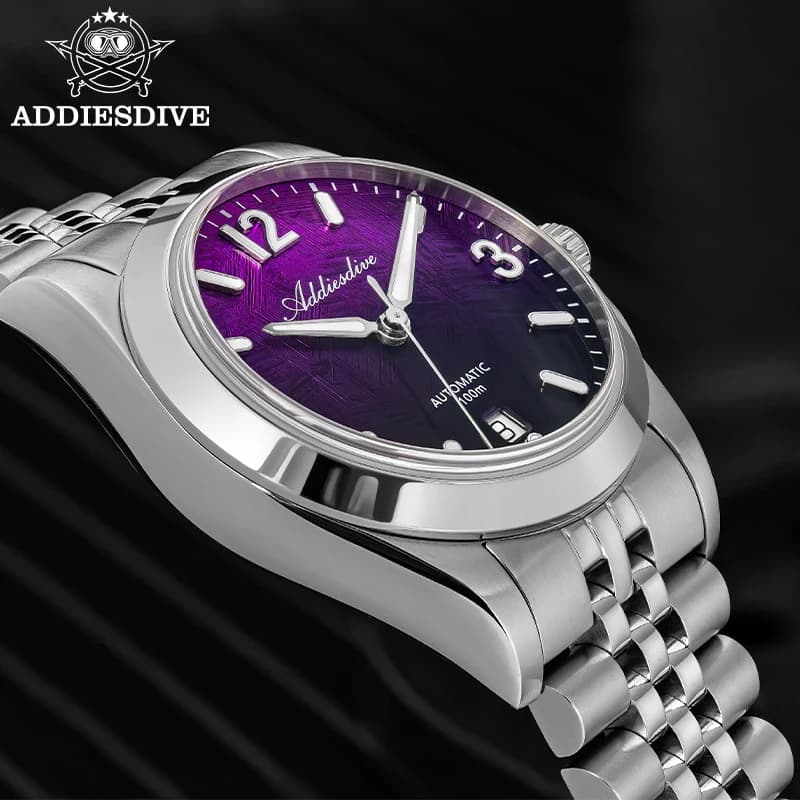 ADDIESDIVE New Men's Watch 39mm Sapphire Luxury 8215 Automatic Dust Mechanism Top Brand Diving 100m Waterproof Super Bright
