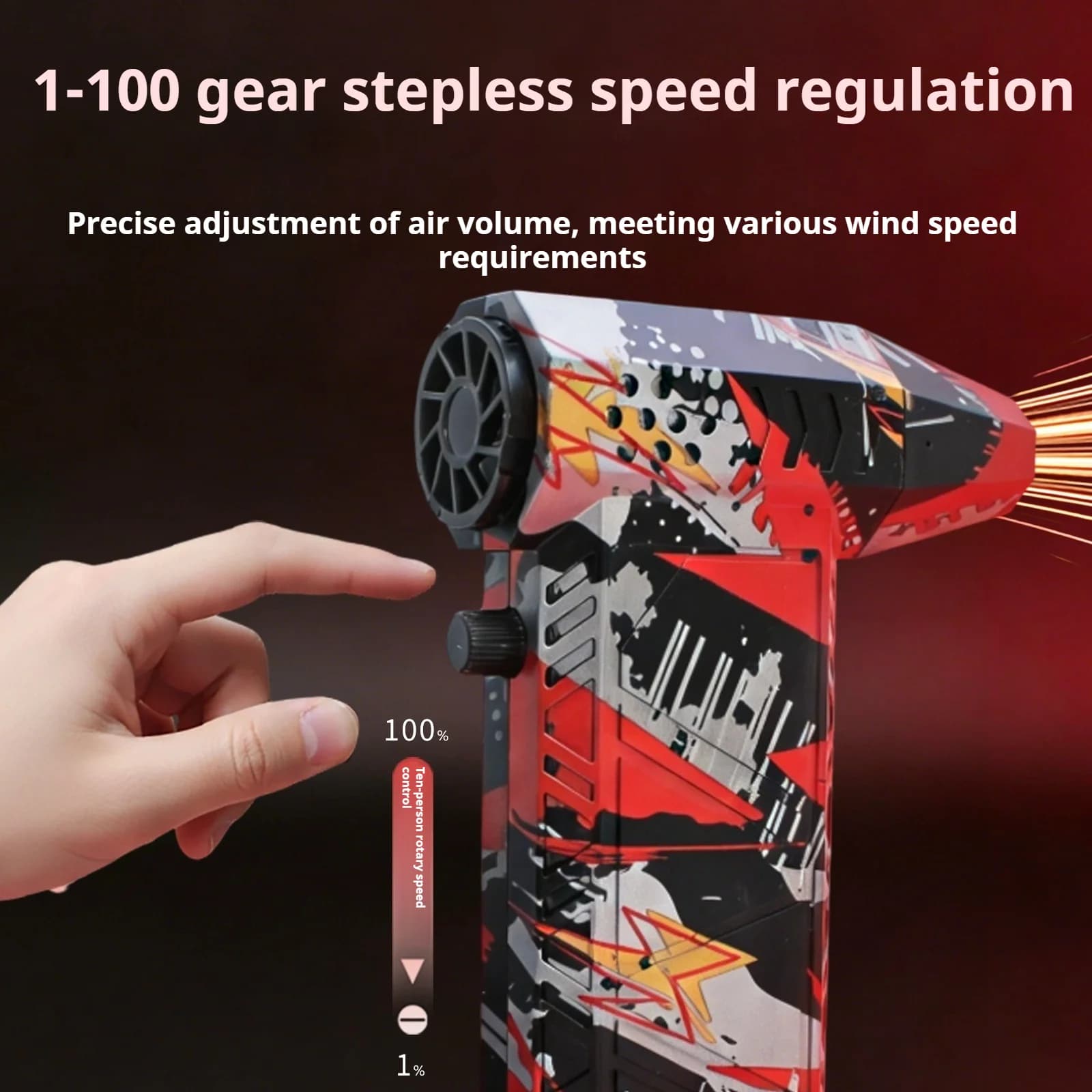 💨 Ventola turbo senza spazzole X9 2 in 1 | Aspirapolvere e spolverino - Strumento per la pulizia del PC/auto/tastiera/casa
