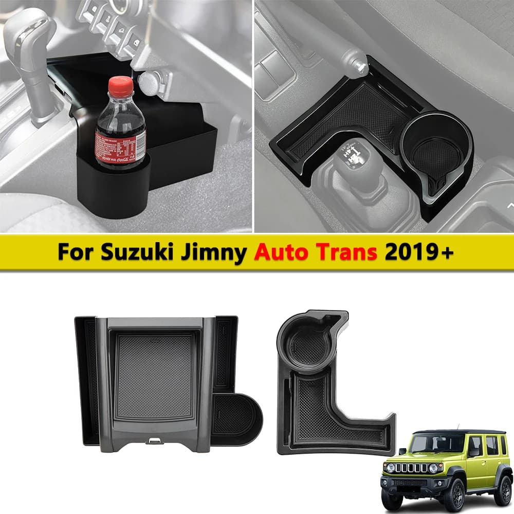 Portabicchieri per organizzatore di stoccaggio del cambio per Suzuki Jimny JB64 Auto Trans 4WD 2019-2023 Accessori interni per scatola console centrale
