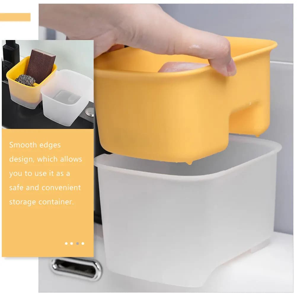 Cestello Filtro per Lavello da Cucina in Plastica, Raccoglitore di Scarti Alimentari, Contenitore Angolare Multifunzionale per Verdura, Frutta e Residui