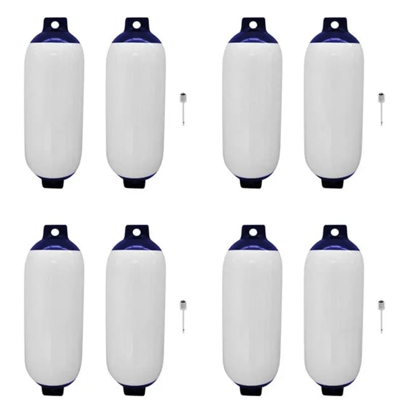 【ESSERENTE PER I VIAGGI】Set di 8 Parabordi Gonfiabili in PVC per Barche, Ancore e Boette, Protezione UV, Paraurti Scanalato, Accessori per Imbarcazioni