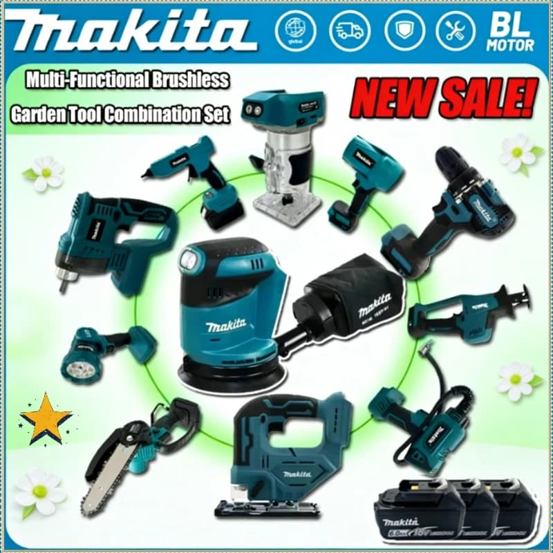 Utensili Makita all'ingrosso: Pistola ad aria calda senza fili, Sega elettrica a sciabola portatile per batteria Makita