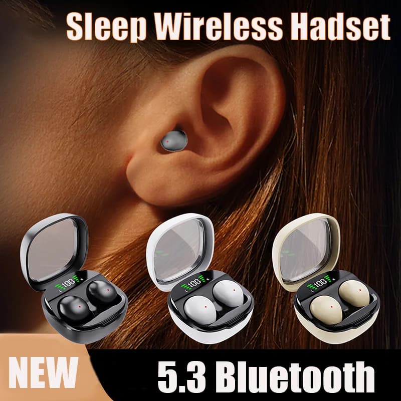 Mini Auricolari Bluetooth 5.3 HD Hifi Invisibili per Sonno, Giochi e Sport, con Controllo Touch per Uomini e Donne