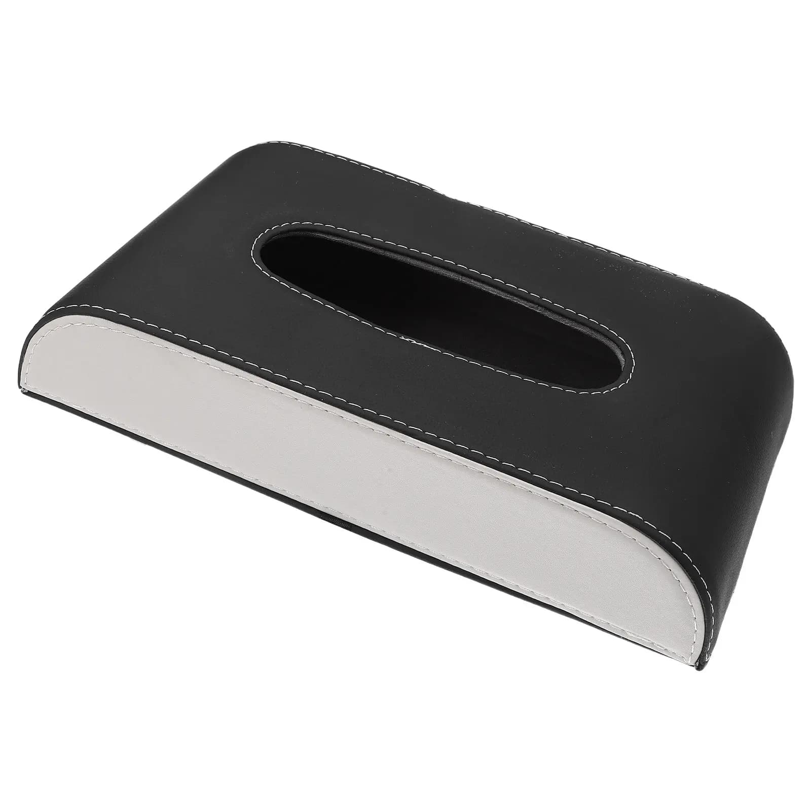 Porta Fazzoletti in PU per Cruscotto e Bracciolo Auto - Dispenser Universale Rettangolare per Fazzoletti - Elegante Stile Vintage