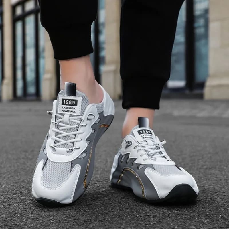 Men Shoes Summer Fashion Soft-soled Half Slippers Breathable Mesh Casual Mens Shoes Trend Outdoor Baotou Shoes Zapatos De Hombre