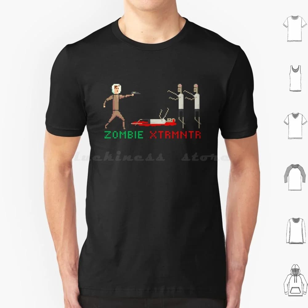 Zombie Exterminator / Xtrmntr T Shirt Cotone Uomo Donna Stampa fai da te Divertente Nessuno dorme Cultura pop Cultura pop nei boschi