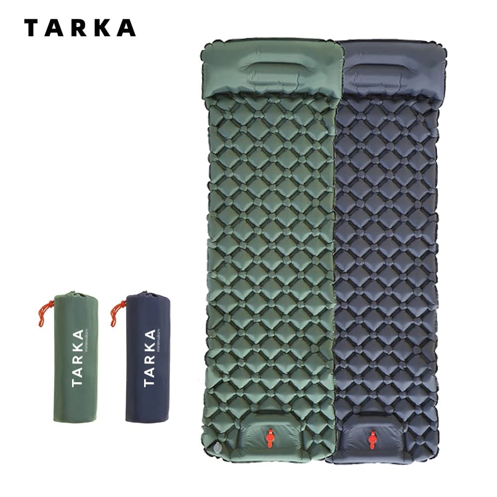 TARKA Inflatable Camping Mats Air Mattress With Pillow Outdoor Tourist Sleeping Pad Self-Inflating Mattress For Hiking Climbing