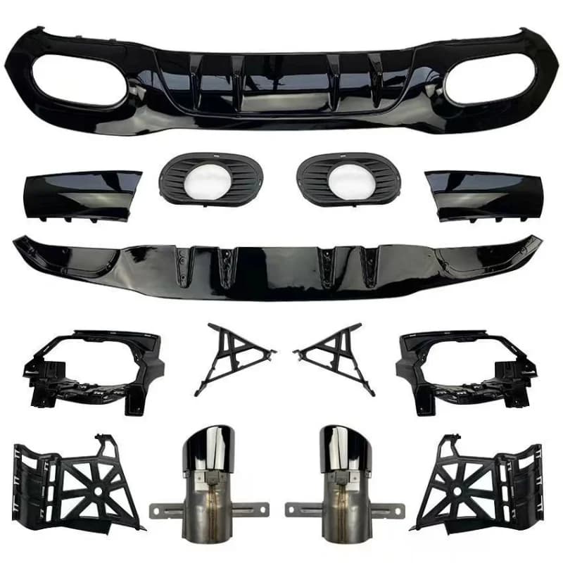Suitable for Mercedes-Benz A-Class W 8.85kg Sedan Upgrade A34MG Style Rear Lip Spoiler Tail Diffuser Small Surround