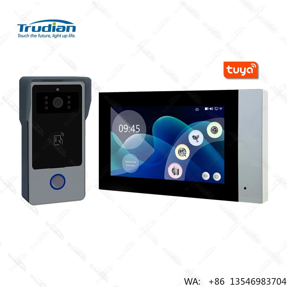 Videocitofono Wi-Fi Trudian 1080p con Telecamera IP, Sistema Intercom Tuya, Campanello Intelligente per Sicurezza Domestica